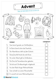 an activity sheet for children to learn how to read the words in german