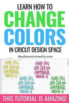 how to change colors in cricut design space