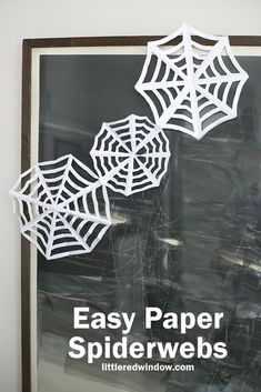 an easy paper spiderwebs craft for kids