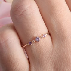 Rose gold small amethyst promise ring, Womens gold amethyst ring, Delicate promise ring for her, Unique amethyst ring, Dainty amethyst ring WE OFFER UNLIMITED PERIOD INSTALLMENTS PLAN This is a beautiful, stunning, feminine ring that works well for all occasions, styles, and ages. You will love it! Ring information: Stones: Amethyst Approximate size: 2.5mm (1 stone) Approximate size: 1.5mm (2 stones) Metal type: Gold Metal stamp: 14k Gold Installment Payments We offer installment payments for an Delicate Purple Ring, Hidden Aesthetic, Unique Amethyst Ring, Cute Promise Rings, Amethyst Wedding Rings, Gold Amethyst Ring, Dainty Rings, Promise Ring For Her, Cute Engagement Rings