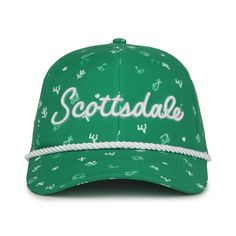 SCOTTSDALE HAT Perfect for golfing, Halloween or a gift!! Adjustable Golf Baseball Cap With Curved Bill, Adjustable Curved Bill Baseball Cap For Golf, Green 5-panel Snapback Hat For Sports Events, Adjustable Trucker Hat For Golf With Curved Bill, Adjustable Green Hat For Baseball Season, Adjustable Snapback Dad Hat For Golf, Adjustable Curved Brim Baseball Cap For Golf, Adjustable Curved Bill Trucker Hat For Golf, Adjustable Dad Hat For Golf