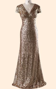 Bridesmaid Dress Gold, Evening Gowns With Sleeves, Pink Flower Girl Dresses, Formal Evening Gown, Bride Gown, Gold Bridesmaid Dresses, Christmas Dresses, Sequin Bridesmaid Dresses, Cowl Dress