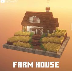 an image of a farm house in minecraft