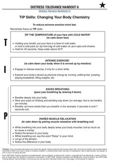 Journal Dump, Distress Tolerance Worksheets, Emotions Posters