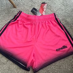 Brand New Gaa Soccer Shorts In Pink And Navy. Breathable Material With An Elastic Waist At 28” Womens Soccer Shorts, Shorts Athletic, Athletic Shorts, Pink Blue, Elastic Waist, Soccer, Womens Shorts, Elastic, Brand New