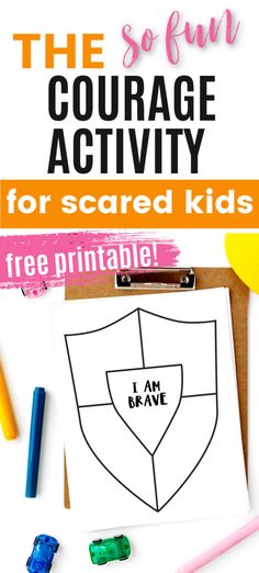 the scrunge activity for scared kids is shown with crayons and markers