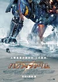 the movie poster for pacific rim is shown in english and chinese characters are riding on an elephant