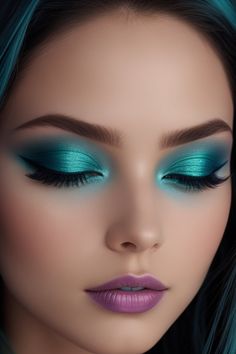 smokey eye makeup | Makeup ideas Blue Eyes Dark Hair Makeup, Smokey Blue Eye Makeup, Rock Star Makeup, Farmasi Products, Dark Hair Makeup, Seductive Makeup