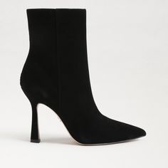 New Without Tags Black Suede Style #Ec0231188 A Masterclass In Sophisticated Style, The Ella Bootie Has A Sleek Pointed Toe And Slim Stiletto Heel That Levels Up Any Look. Heel Height: 3.9 Inches Toe: Pointed Toe Closure: Zipper Boot Shaft: 5.5 Inches Calf Circumference: 10.6 Inches Material: Leather Insole: Synthetic Chic Formal Heels For Fall, Chic Fall Formal Heels, Elegant Spring Boots With Sculpted Heel, Elegant Ankle-high Heels For Work, Elegant High Ankle Boots For Workwear, Elegant High Ankle Boots For Work, Chic Fitted Boots For Formal Occasions, Elegant Workwear Boots For Spring, Elegant Winter Heels