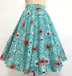 1950s style swing Skirt Details: * Quality Cotton  * Two side pockets * Standard Knee Length  from waist to Hem  28 inch approx Sizes -------Waist (inch） 00        --     24           0          ---    25            2           --     26              4           --    27          6          --     28            8          --     29          10         --    30           12        --     31.5 14          ---   33 16          ---   35.5 18          ---   38 20        ---   40.5 22        ---    43 24       ---     45.5      Don't hesitate to inquire about custom orders; we're more than happy to accommodate your requests. Retro Green A-line Skirt, Fitted Skirt In 1950s Style For Summer, Fitted 1950s Style Summer Skirt, Retro Skirted Cotton Bottoms, High Waist Retro Pleated Skirt, Retro Spring Skirt With Pockets, Retro Skirt With Pockets For Spring, Fitted Retro Skirt, Retro High Waist Relaxed Skirt