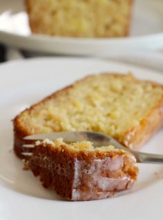 a piece of cake on a plate with a fork