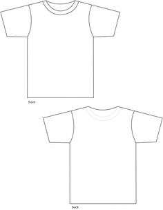 the front and back views of a white t - shirt with short sleeves, on a white background