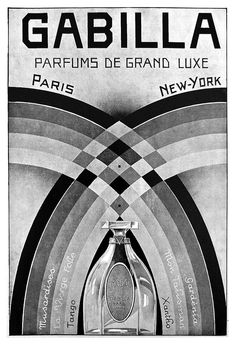 an advertisement for the new york perfume company, gabila parfums de grand luxe