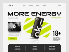 the energy drink website homepage