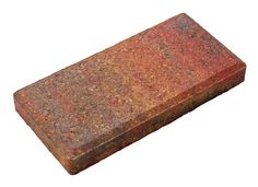 a red brick laying on top of a white background