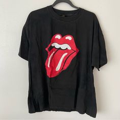 1994 Vintage Rolling Stones Voodoo Lounge Tour Logo Music Band Shirt Mens Xl 90s Size: Adult Xl Pit To Pit: 22 Inches Length: 28 Inches Shirt Is Faded And Distressed It Has Dark Spots All Over The Front And Back Of The Shirt See All Photos For Condition You Can Find More Totally Rad Items Like This In My Poshmark Closet! 1994 1995 World Tour Concert 90s 1990s Rare Extra Large Classic Rock Band Mick Jagger Keith Richards Music Tongue Lips Big Logo Spell Out Double Sided Dates Worldwide Streetwear Logo Music, Rolling Stones Shirt, Classic Rock Bands, 90s Colors, Music Logo, Band Shirt, Keith Richards, Mick Jagger, Music Band