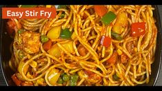 an easy stir fry recipe with noodles and vegetables