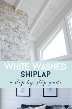 the white washed shiplap is an easy way to add color and texture to any room in your home