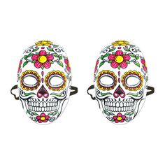 Product Description: This Day of the Dead Mask is the perfect addition to your Day of the Dead theme party. Crafted with an elastic attached, this mask is sure to fit comfortably and securely. It's a great choice for any Day of the Dead celebration, adding a touch of authenticity to your festivities. Plus, with a package count of one, you'll have just what you need to make your party a success. And with our one business day shipping from our Pennsylvania warehouse, you can be sure you'll get you Childrens Party Favours, Day Of The Dead Mask, Plastic Mask, Sugar Skull Design, Unique Halloween Costumes, The Day Of The Dead, Halloween Costume Accessories, Skull Pattern, Unique Halloween