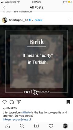 the tweet on twitter has been altered to read,'brilk it means unifying in turkish