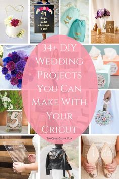 wedding projects you can make with your cricut, including shoes and bouquets