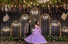 Sangeet decoration Decor For Sangeet Night, Sangeet Decor Ideas Indian Weddings, Sangeet Night Stage Decor, Night Engagement Decor, Elegant Mandap Decor, Sangeet Theme Decor