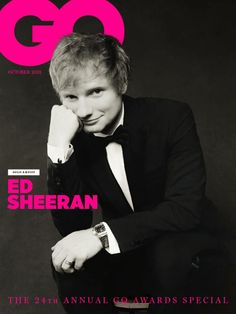 a man in a tuxedo on the cover of gq magazine