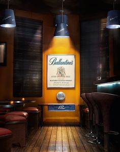 an advertisement for the ballantine's restaurant