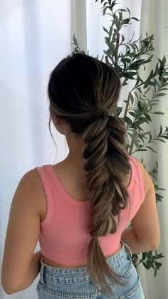 Perfect summer hairstyle! Would you try this? All products are used are linked here!  #summerhair #hairtutorial #cutehairstyles #easyhairstyles #braidedponytail #hairstyles Low Ponytail Ideas, Ponytail Hairstyle Ideas, Ponytail Ideas, Basic Hairstyles, Shein Basics, Formal Hairstyles For Long Hair, Ponytail Hairstyle