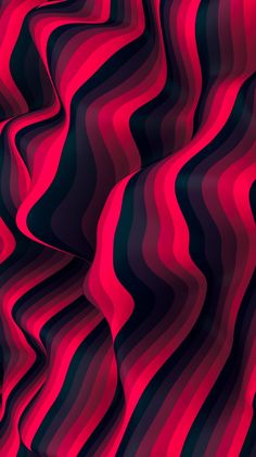 an abstract red and black background with wavy lines