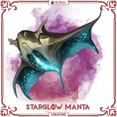 D&D 5e Homebrew Statblock for the Starglow Manta creature / monster – designed by Me.Mimic for engaging tabletop adventures.