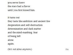 the text is written in black and white on a piece of paper that says, you never knew the stars had a labor until you first missed him