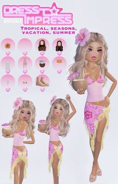 Dress To Impress Roblox Outfits Ideas Theme Tropical, At The Beach Dress To Impress No Vip, Dti Theme Ideas Non Vip, Dti Tropical Theme Outfit, Dti Outfits Summer Camp, At The Beach Dti Outfit, No Vip Dti Outfit Ideas, Party Dti Outfit Ideas, Dti Tropical Idea