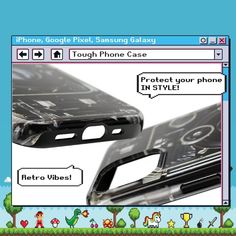 an image of a cell phone case on the screen