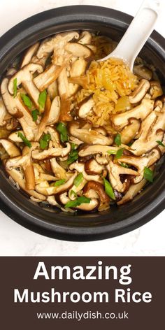 This rice cooker mushroom rice is full of deep, rich umami flavor, and all you have to do is throw everything in your rice cooker and walk away.  Perfect for a light dinner or a more substantial side dish. #ricecookerrecipes #mushroomrice Rice In A Rice Cooker, Mushroom Rice Recipes, Tofu Marinade, Plain Rice, Easy Vegan Lunch, Sautéed Mushrooms, Mushroom Rice, Savory Rice