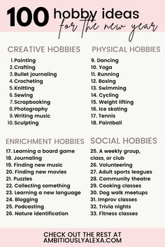 Hobby Ideas For Women, Finding A Hobby, Hobbies For Women, Hobby Ideas, Hobbies To Try, Productive Things To Do, Self Care Bullet Journal, Things To Do When Bored