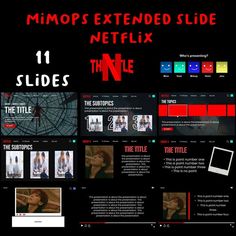 an image of a web page with the title'11 slides in red and black