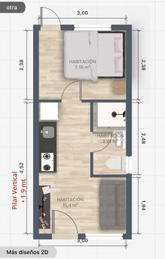 the floor plan for a small apartment