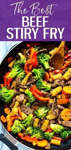 the best beef stir fry with broccoli and carrots in a skillet