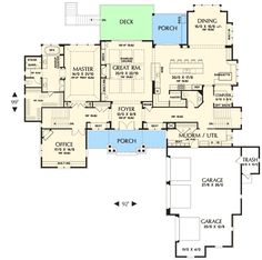 this is the first floor plan for these luxury home plans, which include two master suites and