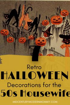 retro halloween decorations for the 50's housewife