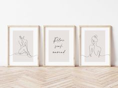 ♥ Woman Line Art bathroom prints - Set of 3 - Unframed. ♥ Relax, Soak and Unwind with these neutral bathroom prints. Elegant line art prints to decorate your space. ♥  This trio of feminine and minimalist prints would look great on your bathroom wall, en-suite or bedroom wall. ♥ Add your own personal touch to your home with this modern set of prints. ♥ You'll receive three premium prints. ♥ Available in neutral beige, warm sand, grey, blush pink, sage green, light greige or duckegg blue. A colou Bathroom Art Prints Elegant, Bathroom Line Art Ideas, Serene Bathroom Wall Art, Line Art For Bathroom, Line Art Bathroom Decor, Bathroom Wall Art Elegant Nude, Relax Soak Unwind, Wash Dry Fold, Art Bathroom