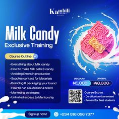 Training Flyer Design, Milk Candy, Milk, Candy