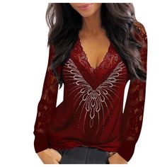 Elegant Lace Women Sequined Blouse - WearAndLive Casual Blouse, Sleeves Pattern, Long Sleeve Casual, Look Fashion