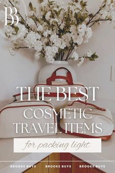 the best cosmetic travel items for packing light and more than just one bag, it's hard to find