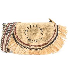 Stella McCartney Crochet Raffia Shoulder Bag | Nordstromrack Circle Logos, Crochet Bag, Stella Mccartney, Crochet