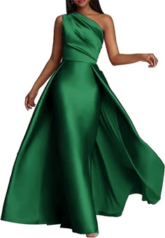 PRICES MAY VARY. 👗【Material】This One Shoulder Sleeveless Floor Length Mermaid Prom Dress is made of High Quality Satin,a style that is sure to be a top pick for special occasions. One Shoulder Prom Dresses 2024 for women long satin bridesmaid dresses with overskirt, Sleeveless prom dresses, back tie up evening gowns. 👗【Features】Satin Formal Dresses For Women,One Shoulder with Pleated Formal Party Dress,Sleeveless,Mermaid Silhouette and a Overskirt at The Waist,Show Off Your Perfect Figure And Dresses With Overskirt, One Shoulder Formal Dresses, Satin Mermaid Wedding Dress, Satin Formal Dress, One Shoulder Prom Dress, Long Prom Gowns, Evening Party Gowns, Prom Dresses Sleeveless, Guest Attire