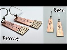 Jewelry Metalsmithing, Copper Tree, Tree Earrings, Pierced Jewelry, Earring Tree, Copper And Brass, Metal Earrings, Copper Jewelry