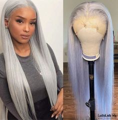 grey human hair wigs frontal 13x4 lace wigs prelucked hair silvery gray hair wig front lace 13x6 wig with baby hair for women free shipping Lace type:A:13X4 frontal lace/13x6 frontal lace B: Refer to listed picture cap constructions. C:Hair can be free part only in lace area. Hair Density:130%/150%/180% more density means thicker hair,refer to listed hair density picture. Hair Color: grey Cap Size: Medium Size (Default), small size and large size tell us in order. Cap size refer to listed cap si Lace Wigs Styles, Wig Straight, Hair Wigs For Women, Remy Human Hair Wigs, Brazilian Remy Hair, Straight Lace Front Wigs, Grey Hair Color, Lace Closure Wig, Lace Hair