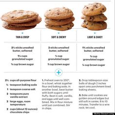 the recipe for chocolate chip cookies is shown